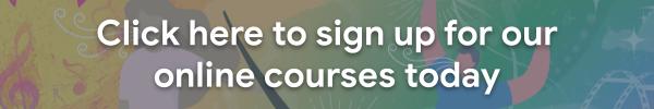 Text that says "click here to sign up for our online courses today" over the header graphic from the Online course page.