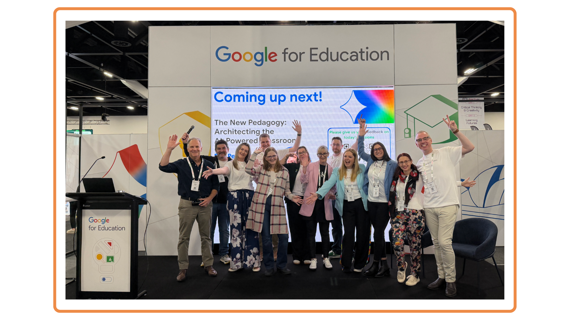 Group photo from EDUTech Google Teaching Theatre.